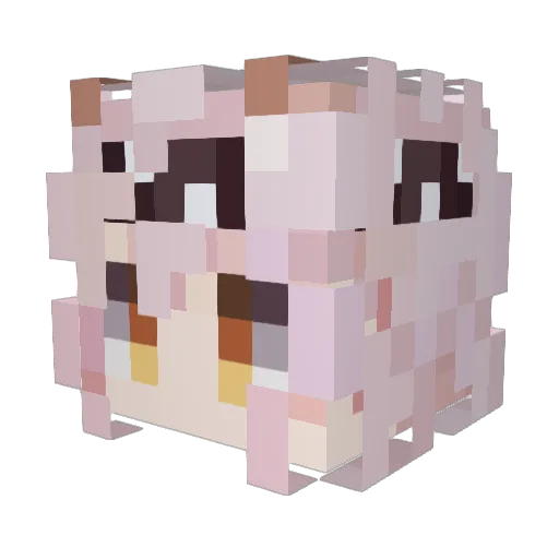 Jeanne__dArc Minecraft avatar head, 3D render