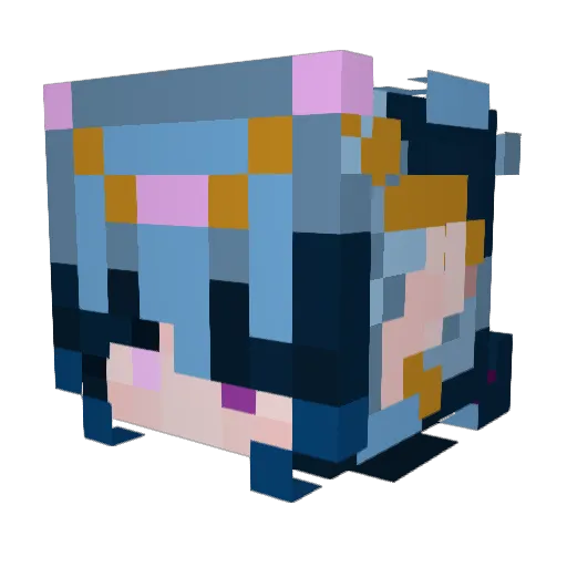 Jeannie09 Minecraft avatar head, 3D render