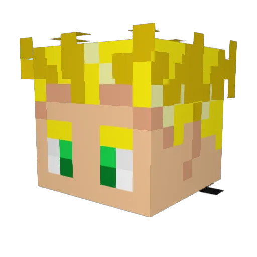 Jeanps6 Minecraft avatar head, 3D render