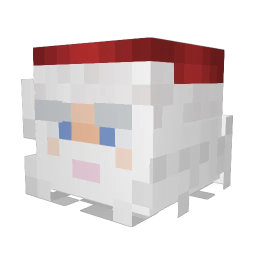 JeansPanT Minecraft avatar head, 3D render