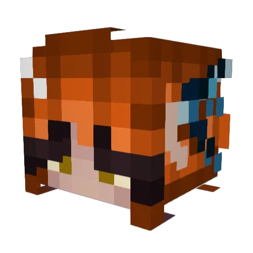 Jeanssi Minecraft avatar head, 3D render