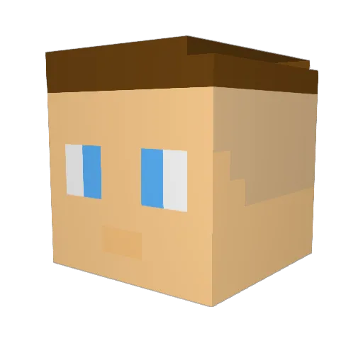 Jeathz Minecraft avatar head, 3D render