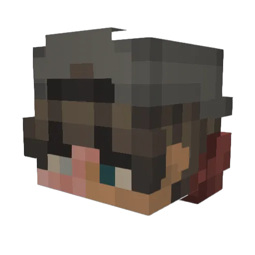 Jeavess Minecraft avatar head, 3D render