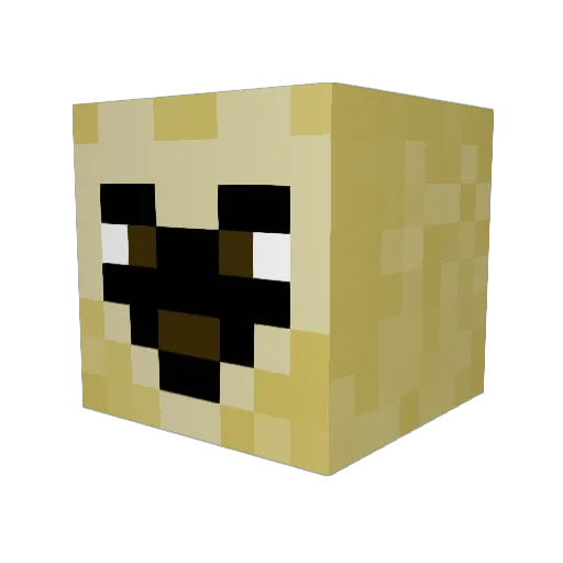 Jeb_With_Chest Minecraft avatar head, 3D render