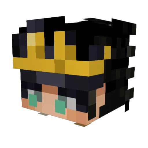 Jebbeyy Minecraft avatar head, 3D render
