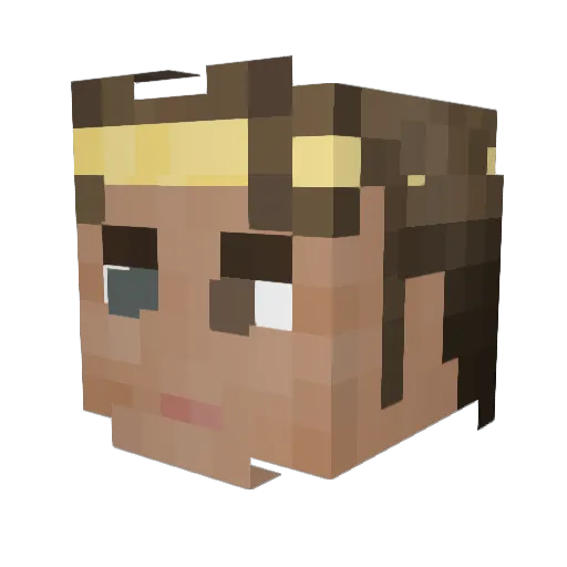Jebencun Minecraft avatar head, 3D render