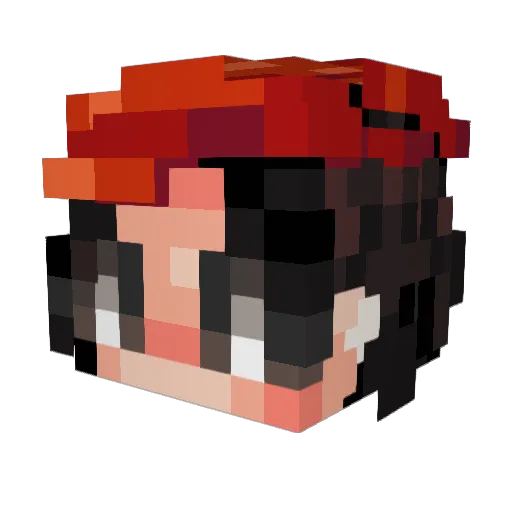 JebminuS Minecraft avatar head, 3D render