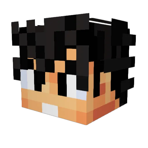 Jebotrunks Minecraft avatar head, 3D render