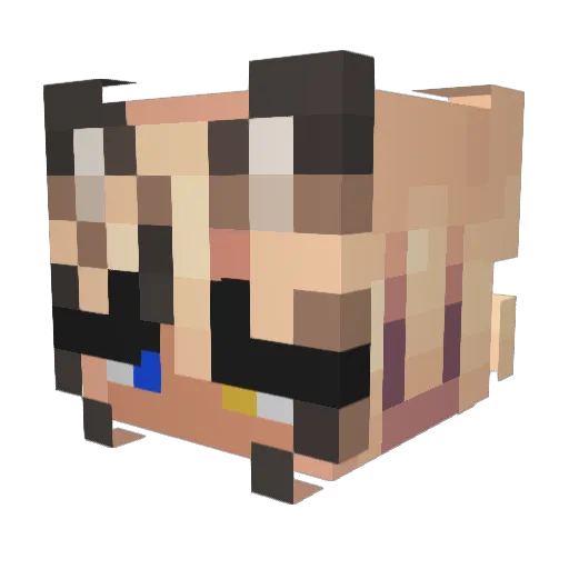 Jebu_Jane Minecraft avatar head, 3D render