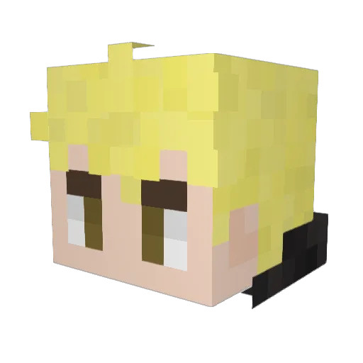 Jebus007 Minecraft avatar head, 3D render