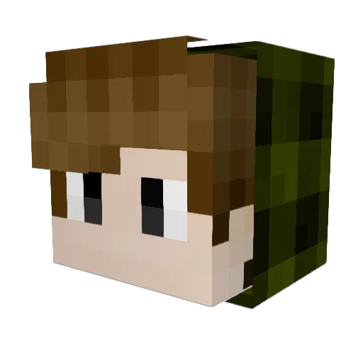 Jeckal Minecraft avatar head, 3D render
