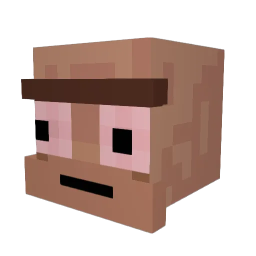 Jeckels Minecraft avatar head, 3D render