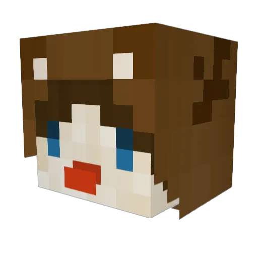 Jeckrom Minecraft avatar head, 3D render