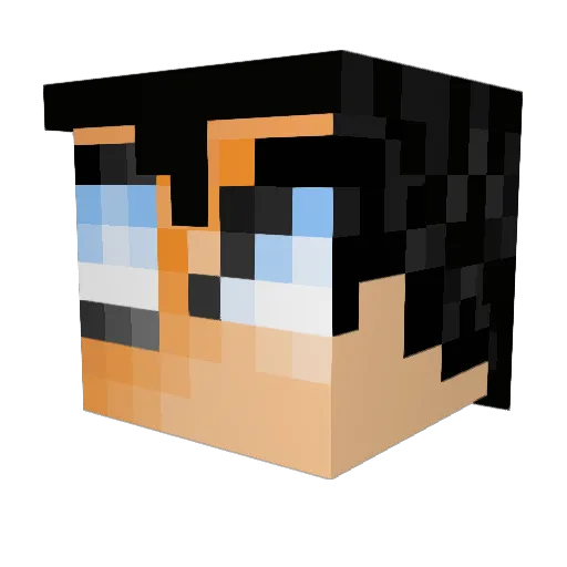 JedGamerMusicos Minecraft avatar head, 3D render