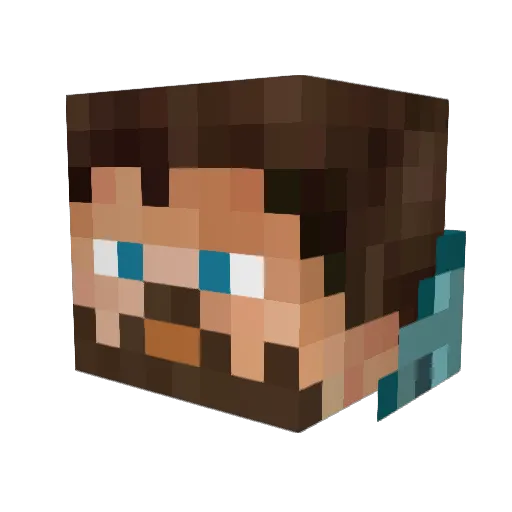 JedLh Minecraft avatar head, 3D render