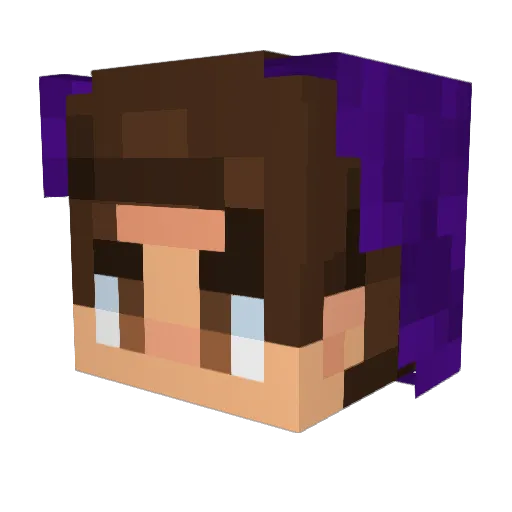 JedX95 Minecraft avatar head, 3D render