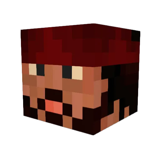 Jedaldinho Minecraft avatar head, 3D render