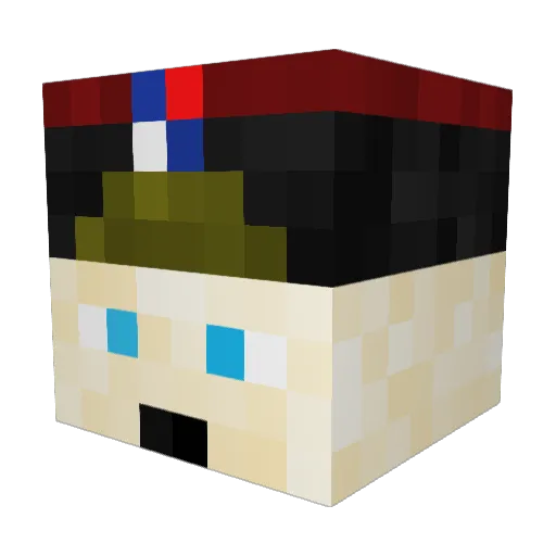 Jedar20 Minecraft avatar head, 3D render