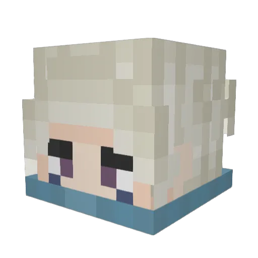 Jedddiii Minecraft avatar head, 3D render