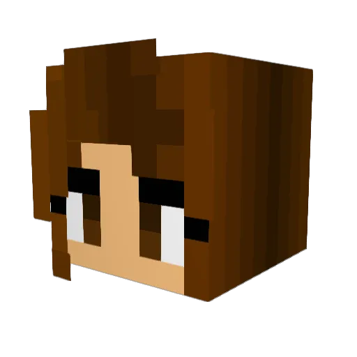 Jedeuu Minecraft avatar head, 3D render