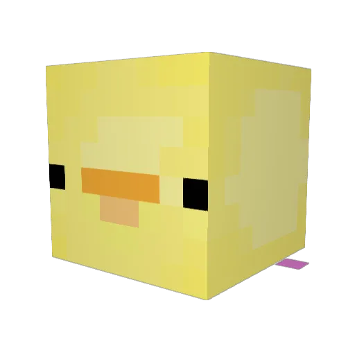 Jedfi Minecraft avatar head, 3D render