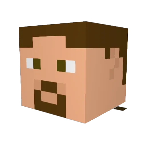 Jedi6537 Minecraft avatar head, 3D render