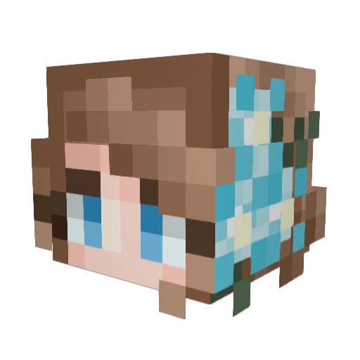 JediCarlson2 Minecraft avatar head, 3D render