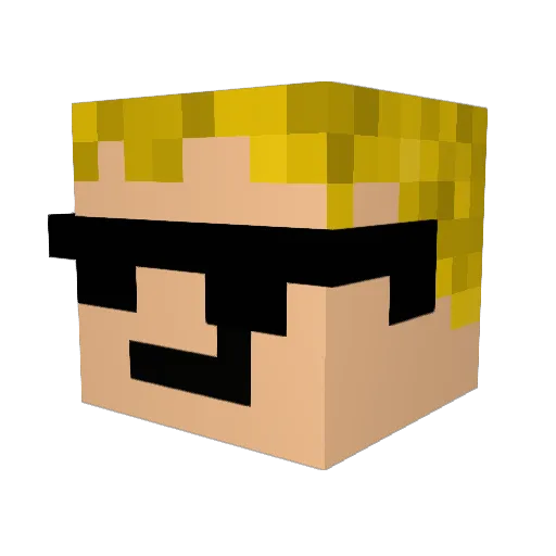 JediCon44 Minecraft avatar head, 3D render