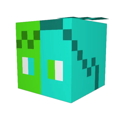 JediCub Minecraft avatar head, 3D render