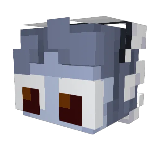 JediDaAxolotl Minecraft avatar head, 3D render