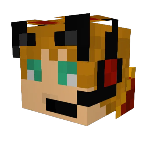 Jedi_Nightshade Minecraft avatar head, 3D render