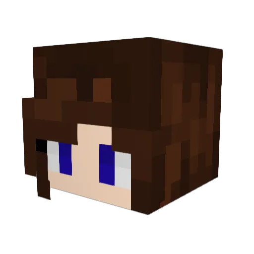 Jedi_Temmie Minecraft avatar head, 3D render