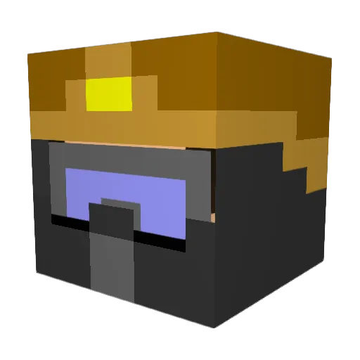 Jedidarkfire Minecraft avatar head, 3D render