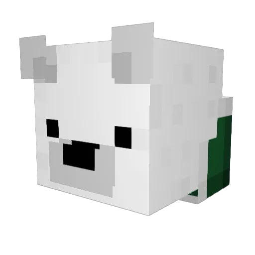 Jedifat Minecraft avatar head, 3D render