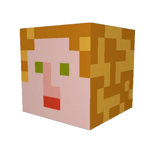 Jedika98 Minecraft avatar head, 3D render