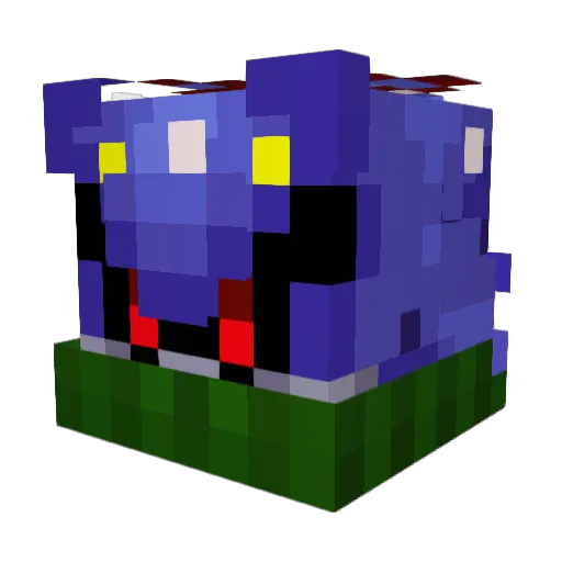 Jedilos Minecraft avatar head, 3D render