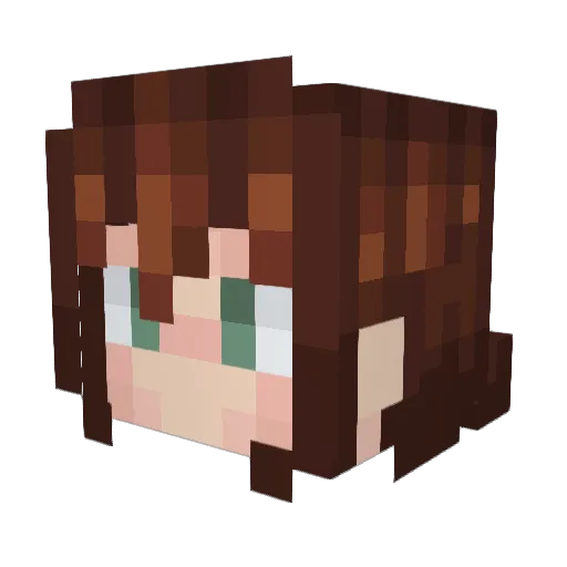 Jedindy Minecraft avatar head, 3D render