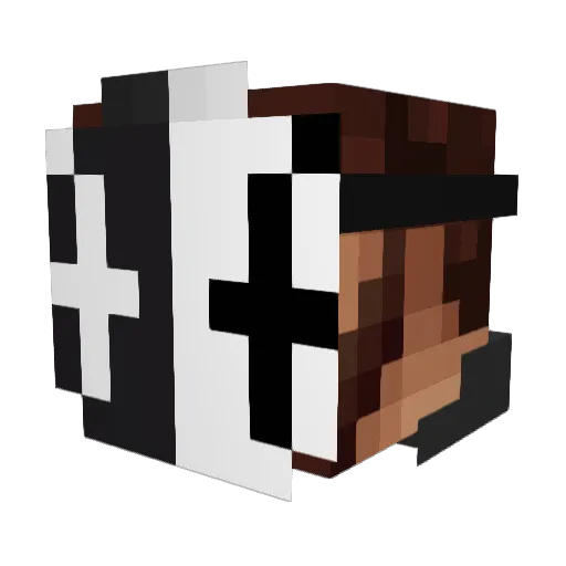 Jedipaws Minecraft avatar head, 3D render