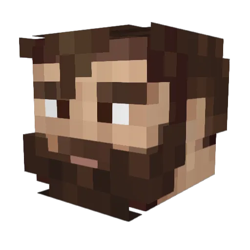 Jedishadow2 Minecraft avatar head, 3D render