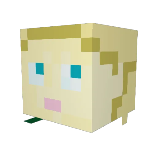 Jedizeeb Minecraft avatar head, 3D render