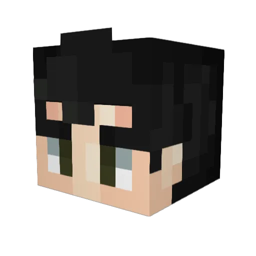 Jedneyy Minecraft avatar head, 3D render