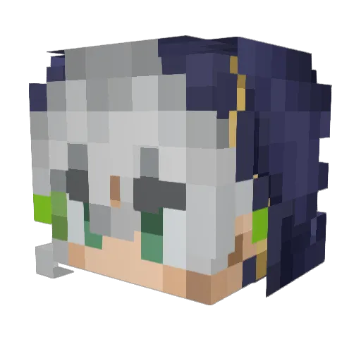 Jedour Minecraft avatar head, 3D render