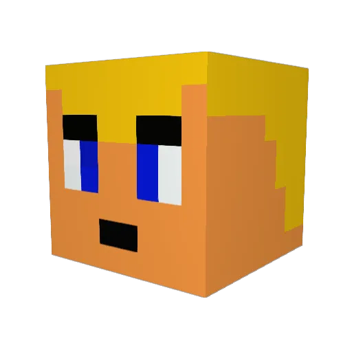Jeduhiel Minecraft avatar head, 3D render