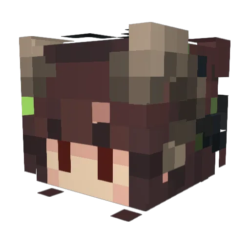 Jeduilary Minecraft avatar head, 3D render