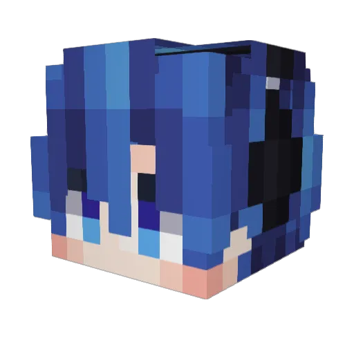 JedzibSz Minecraft avatar head, 3D render