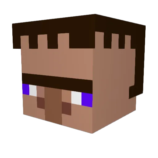 Jeebuusss Minecraft avatar head, 3D render