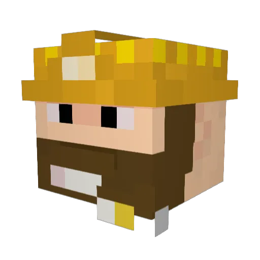 Jeedeh Minecraft avatar head, 3D render
