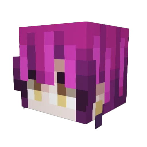 Jeedle Minecraft avatar head, 3D render