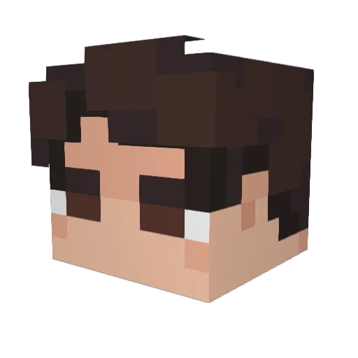 Jeelh Minecraft avatar head, 3D render