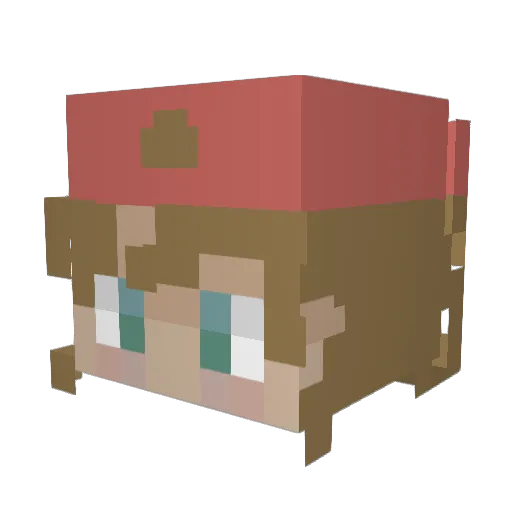 Jeelsen Minecraft avatar head, 3D render